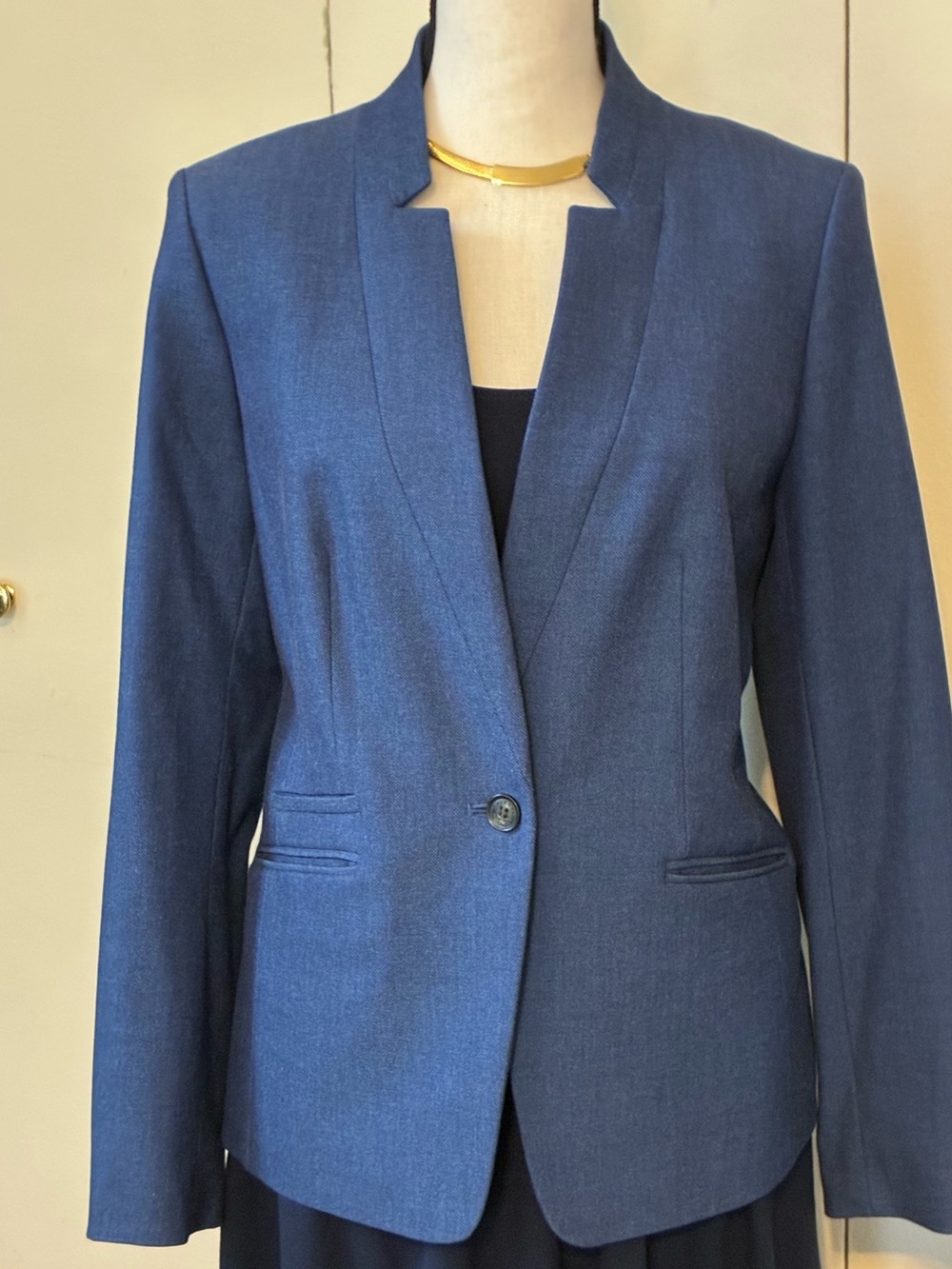 Talbots Light Weight Denim-Color, Modern Looking Jacket/Blazer